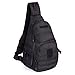 Prospo Tactical Sling Bag Molle Military Range Backpack EDC One Strap Daypack Chest Small Crossbody Pack for Camping Hiking Trekking(Black)