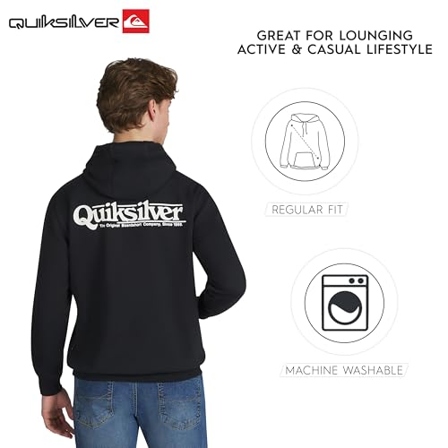 Image of Quiksilver Men's Regular Fit Super Soft Fleece Midweight Pullover Hooded Sweatshirt