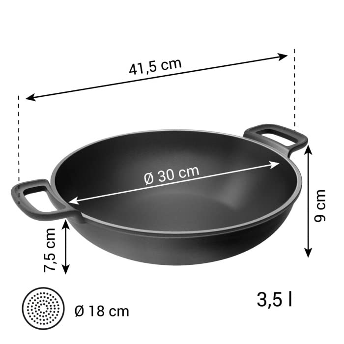 Wok en fonte d'exception Tescoma MASSIVE haute performance 30cm - 7