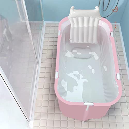 Hotmax Portable Bathtub Kit, Foldable Soaking Bathtub For Adults, Freestanding Bathtubs, Hot Bath Tub, Ice Bath, Family Bathroom Spa Tub (Pink) #TOP3