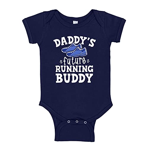 Image of Daddy's Future Running Buddy Baby Bodysuit One Piece Or Toddler Shirt Runner Baby Clothes