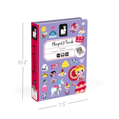 Janod J02725 Princesses Magneti'Book, Purple