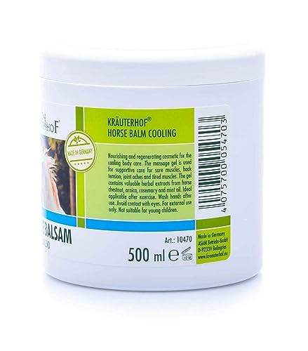 Kräuterhof Pferdebalsam Kuhlend A Base Di Estratti Vegetali Di Ippocastano, Arnica, Rosmarino e Minzoel, 500 ml - 6