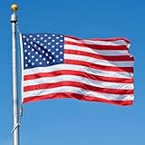 American Flags 3x5ft Heavy Duty USA Flag, 3x5 America Flag for Outside double side USA Flags Embroidered Stars Sewn Stripes Grommets