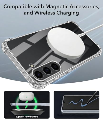 Image of Jkobi Shockproof Crystal-Clear Back Cover for Samsung Galaxy S23 Plus (Magsafe Wireless Support | Drop & Camera Protection | Hard Polycarbonate)