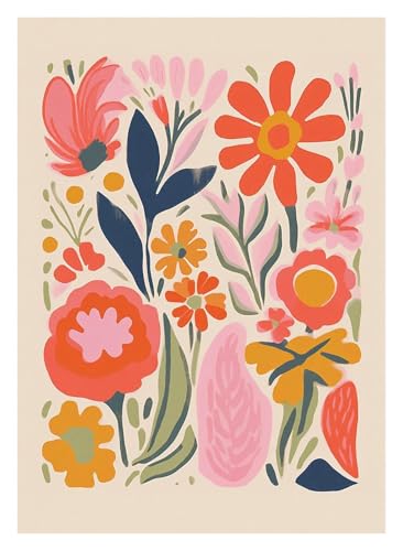 Tableau d'art mural de fleurs imprimé sur toile durable 50x70cm