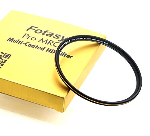 Image of Fotasy 86mm Ultra Slim UV Protection Lens Filter, Nano Coatings MRC Multi Resistant Coating Oil Water Scratch, 16 Layers Multi-Coated 86mm UV Filter, Schott B270 Glass
