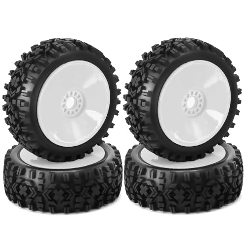 RC�^�C���J�[ For Team For Losi For Kyosho For HPI For HSP VRX 1/8 4�� 118mm RC�I�t���[�h�o�M�[�z�C�[�� �^�C�� 17mm�Z�p RC�J�[�A�b�v�O���[�h�A�N�Z�T���[(White)