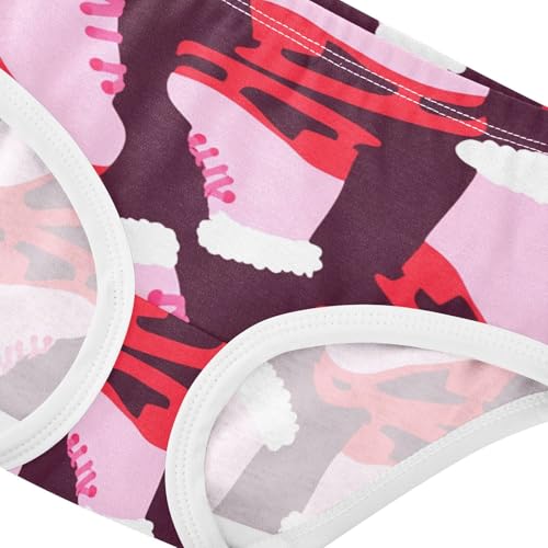 Cotton Girls Underwear Toddler Pink Ice Skates White Sports Panties Little Girl Florals Briefs Kids Undies 2t4