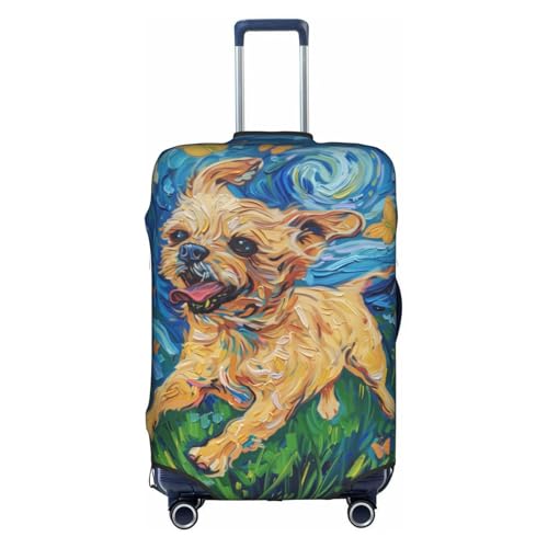 Brussels Griffon dog Elastic Travel Luggage Cover Travel Suitcase Protective Cover