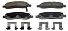 Wagner ThermoQuiet QC1172 Ceramic Disc Pad Set With Installation Hardware, Rear
