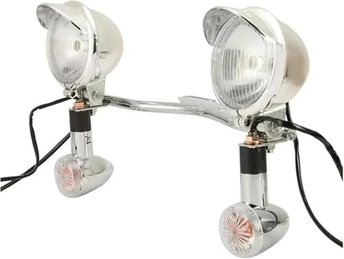 Soporte de Montaje para Faro Delantero universal con acabado cromado