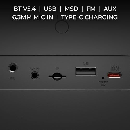 Image of Zebronics Portable Bluetooth Speaker, 60W, Upto 5 Hours Playback, Dual 16.51cm Drivers, Karaoke, TWS, BT v5.4, USB, mSD, AUX, RGB, Wireless Mic with Display, Mobile Holder (Party Fyre 90)