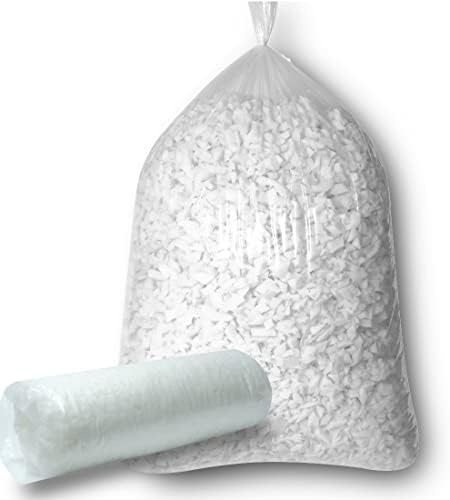 NiceLady Shredded Memory Foam Filling for Bean Bag Filler Foam Refill for Pillow Dog Beds Chairs Cushions and Arts Crafts, Added Gel Particles (White, 1 * 5 Pound)