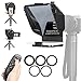 Produktbild ULANZI PT-15 Universal Teleprompter, tragbarer Teleprompter mit Fernbedienung und Objektivadapterringen, kompatibel mit Handys und Kameras für Online Unterricht/Vlogger/Live Streaming/Interview