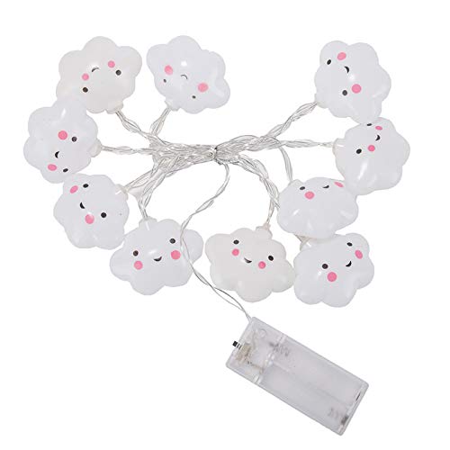 1.5M 10LEDs Cartoon Smile Cloud LED Light String String Fairy Light Battery for Children Room Decoration Indoor Wedding Party Decoration
