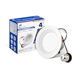 MW Energy Star LED-Downlight, 10,2 cm, 5 wählbare Farbtemperatur, Nachrüstung, mit glattem Rand, 1 Stück, 2700/3000/3500/4000/5000 K, dimmbar, 75 W Glühlampe, 750 lm, 1 Stück