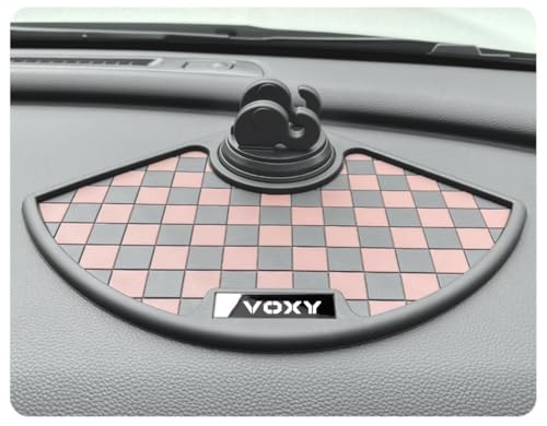 【扇形チェスグリッド】ヴォクシー VOXY 車用 ノンスリップマット 超強力滑り止めマット 29.4p×20.8p 大きめサイズ パッド すべり止めシート ノンスリップマット80系 90系 全シリーズ対応 車用 エンブレム シート 車載アクセサリー スマー