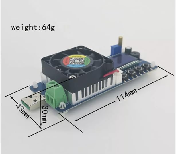 Battery Capacity Tester Current Electronic Load USB Power Tester for ZK-FX35 5A