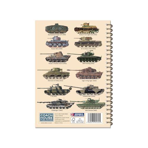 Notebook chars d'assaut A5 pour écrire l'histoire militaire