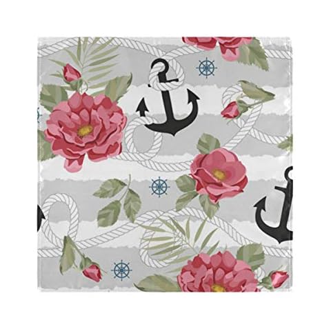 Serviettes Kcldeci Fleurs Rouges Cover