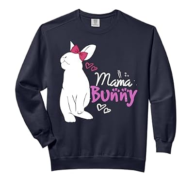 Cute Mum Bunny Gift Design Family Easter Gifts Comfort Colors Adult Sweatshirt