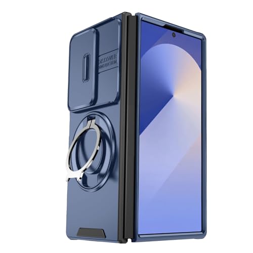 KOOLRIVER�EFor Galaxy Z Fold8 �P�[�X �X���C�h���J���������Y�J�o�[�t�� �J�o�[ �܂肽���݌^ �����Y�ی� �ԍڃz���_�[�Ή� ��̌^�����O�t�� �X�^���h�@�\(�u���[)