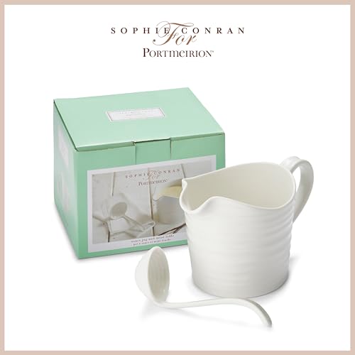 Portmeirion x Sophie Conran Sauce Jug and Mini Ladle - Elegant White Porcelain Gravy Jug, Dishwasher, Microwave & Oven Safe, Suitable for Everyday Dining or as a Gift - Image 4