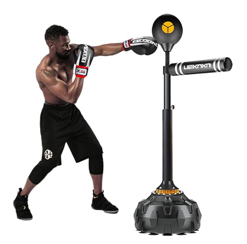 Free Standing Boxing Speed Trainer,360° Punching Bag Spinning Bar with Stand Height Adjustable Boxing Equipment- for Adults & Teenagers.