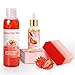 Feminine Wash & Yoni Oil & Yoni Soap Set for Women, Yoni Wash for Ph Balance Remove Odor Moisturizing, 1 Fl.Oz Essential Oil & 5.07 Fl.Oz Strawberry Body Wash 5.29OZ Yoni Soap Bar,