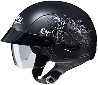 HJC Unisex Adult Half Size IS-Cruiser Amor Motorcycle Helmet (MC-5SF Black, Large)
