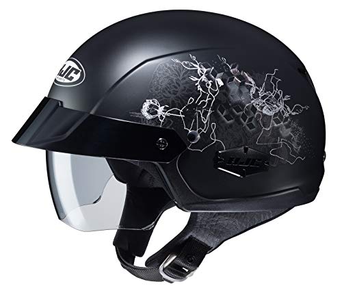 HJC Unisex Adult Half Size IS-Cruiser Amor Motorcycle Helmet (MC-5SF Black, Large)
