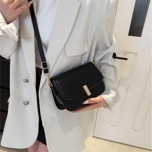 PU Leather Saddle Small Square Bag with Adjustable Shoulder Strap Crossbody Purse Fashion Handbag for Women Daily Use and Spe3