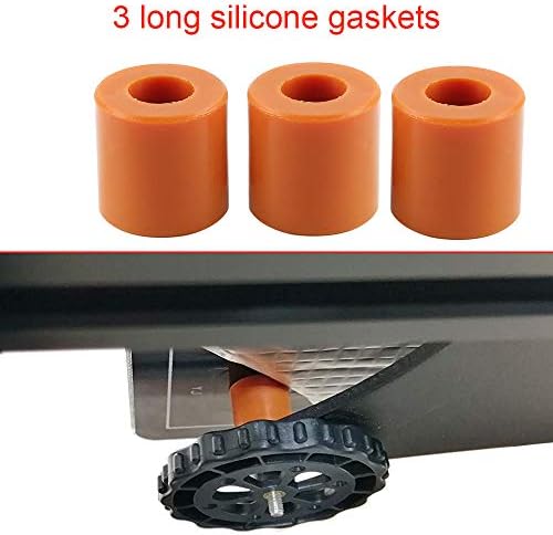 Toaiot 3D Printer Heat Bed Silicone Leveling Solid Bed Mounts Column OD18mm/ 0.71 inch ID 0.16 inch Stable Hot Bed Tool Heat-Resistant Silicone Buffer for Ender 3/CR-10 Bottom Connect-4 Pack Brown