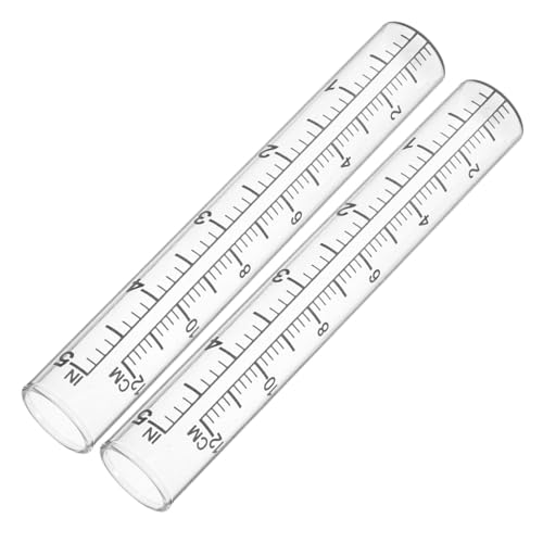 ibasenice Replacement Glass Tubes for Rain Gauge 2 Pieces Rain Measure Gauge for Yard Outdoor Use