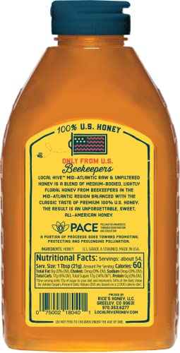 Local Hive, Raw And Unfiltered Honey, 100% U.s. Mid-Atlantic Blend, 40Oz #TOP1