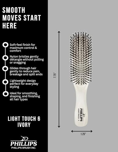 Phillips Brush Light Touch 6 Hair Brush 4 piece