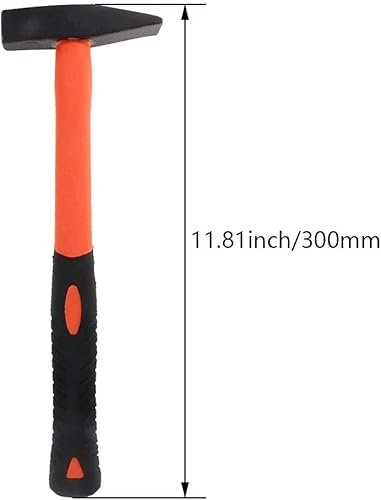 Miniatura 2 de Hegebeck Martillo de martillo cruzado para herrero de 12 pulgadas de alto carbono de acero con cabeza oblicua cuadrada de metal para reparación de