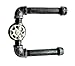 Industrial Pipe Double Roll Toilet Paper Holder, Toilet Roll Holder Industrial Farmhouse Bathroom decor, Bathroom fixture, Holds 2 rolls at once, Industrial décor