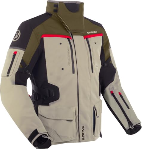 BERING Freeway wasserdichte Motorrad Textiljacke, beige, 2XL