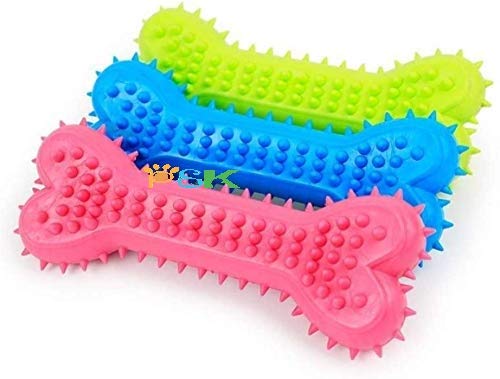 PSK PET MART Soft Ruber Dental Chew Bone Toy for Dogs Puppy (Color May Vary) (B08XLW3685) Amazon Price History, Amazon Price Tracker