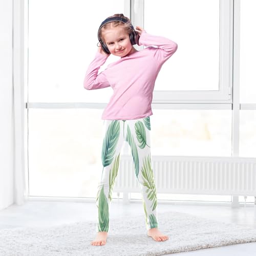 Bolaz Toddler Girls Leggings Printed Yoga Pants Leggings Tropical Leaves for Kids4