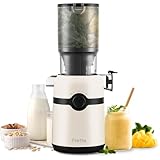 Fretta Entsafter Slow Juicer mit 108 mm XL Öffnung&1L Kapazität,Entsafter Gemüse und Obst,200W Saftpresse elektrisch mit Cold Press,Einfache Reinigung und Leiser Motor,BPA-frei