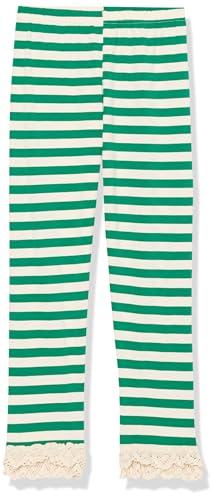 Star Vixen Girls' Leggings with Lace Ruffle Bottom