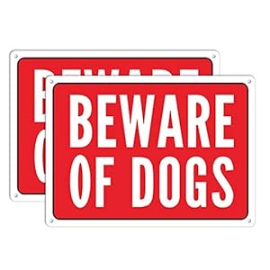 Warnschilder für Zauntore, aus Aluminium, 25,4 x 17,8 cm, für Innen- und Außenbereich, kein Verblassen, wetterfest, langlebig, rote Tinte