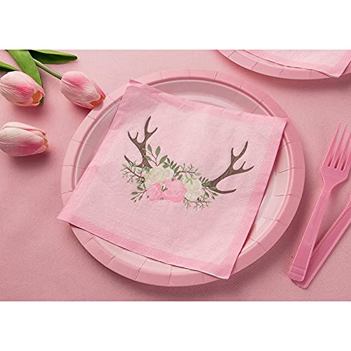 Baby Shower Party Supplies, Pink Paper Napkins (6.5 X 6.5 In, 150 Pack) #TOP1