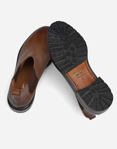 Image of Monte Carlo Mens Solid Slip on Genuine Leather Chelsea Boots (201824FW)