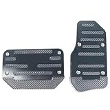  Auto Pedalauflagen 2 Stück Edelstahl-Auto-Fußstütze, Gaspedal, Automatische Pedalauflage, Sportgetriebe, Bremse, Kupplung, Kissenhülle Bremspedal Abdeckungen (Color : Black)