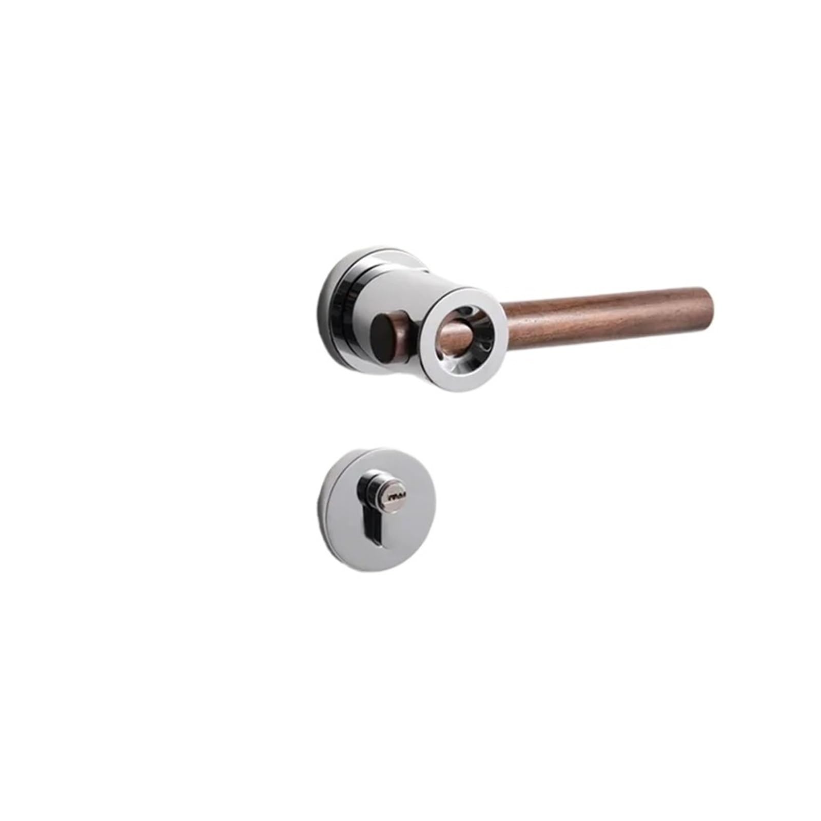 OPTEPYOE Handle Safety Door Lock Bedroom Split Silent(Silver-Silent Lock)