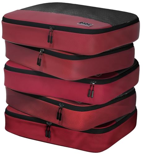 Large Packing Cubes for Travel - 5pc Packing Cubes for Suitcases - Lightweight Luggage Organizer Bags (Non-Compression)